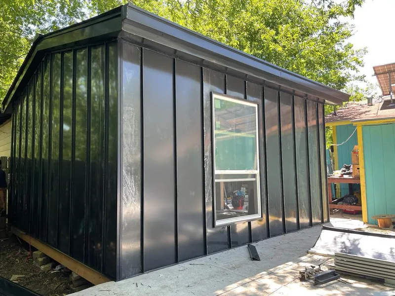 Black standing seam metal wall panels for Metal Roof Installation in Milledgeville